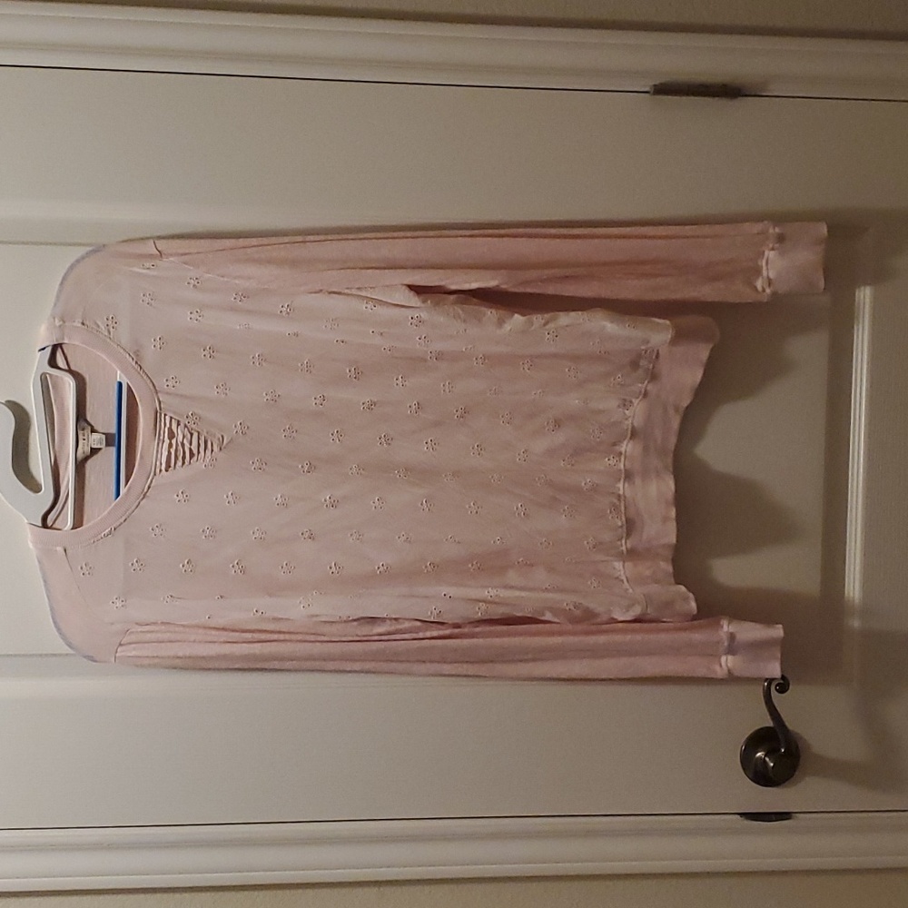 Lucky Brand Pink Long Sleeve Tee